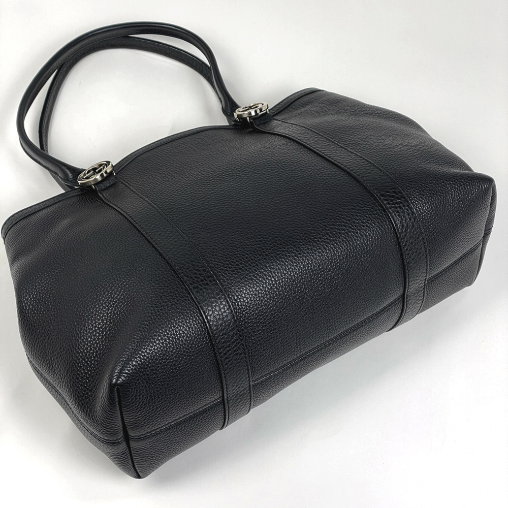 GUCCI Black Leather Tote Bag - Picture 2 of 7